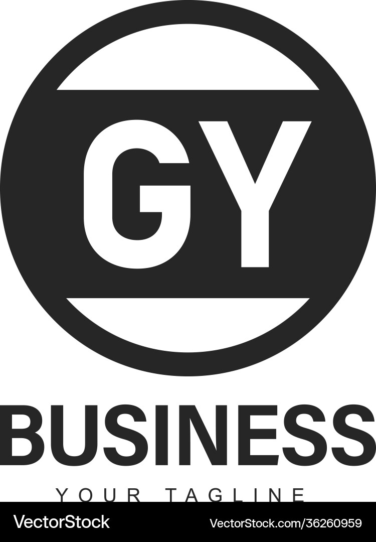Gy initial a logo design with abstract style Gy initial a logo design with abstract style vector image
