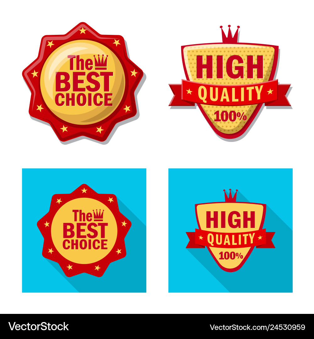 Isolated object of emblem and badge icon vector image