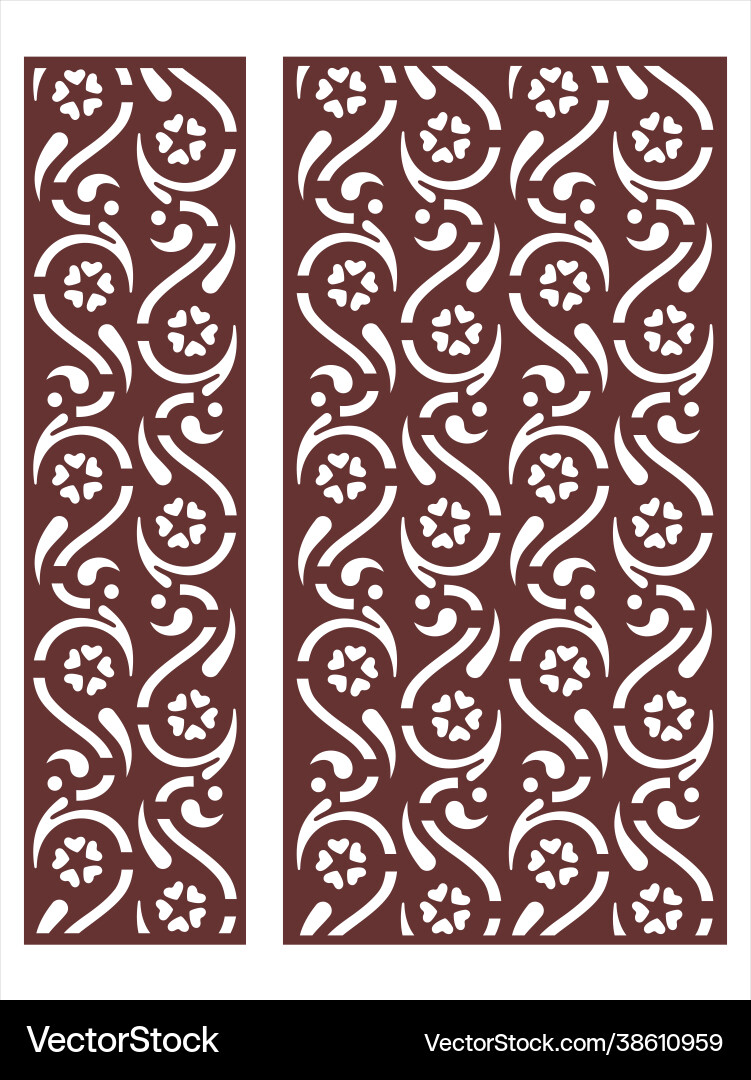 Jali design for cnc router and laser cutting Vector Image