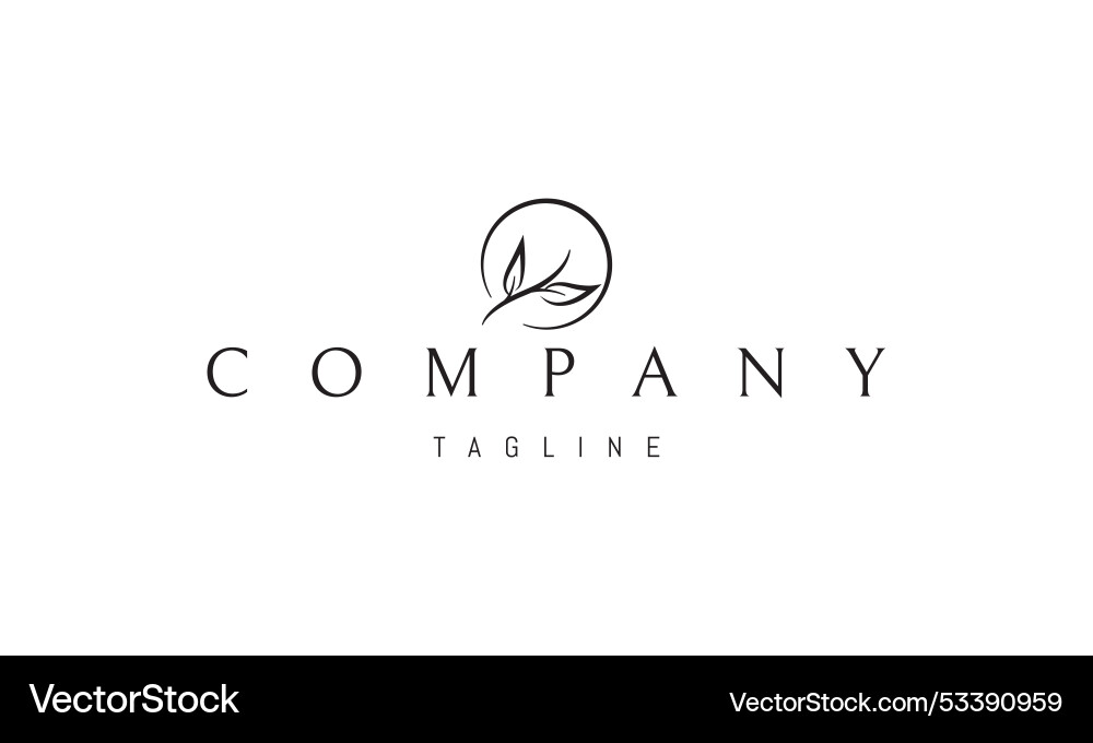 Logo with an abstract image of a branch Vector Image