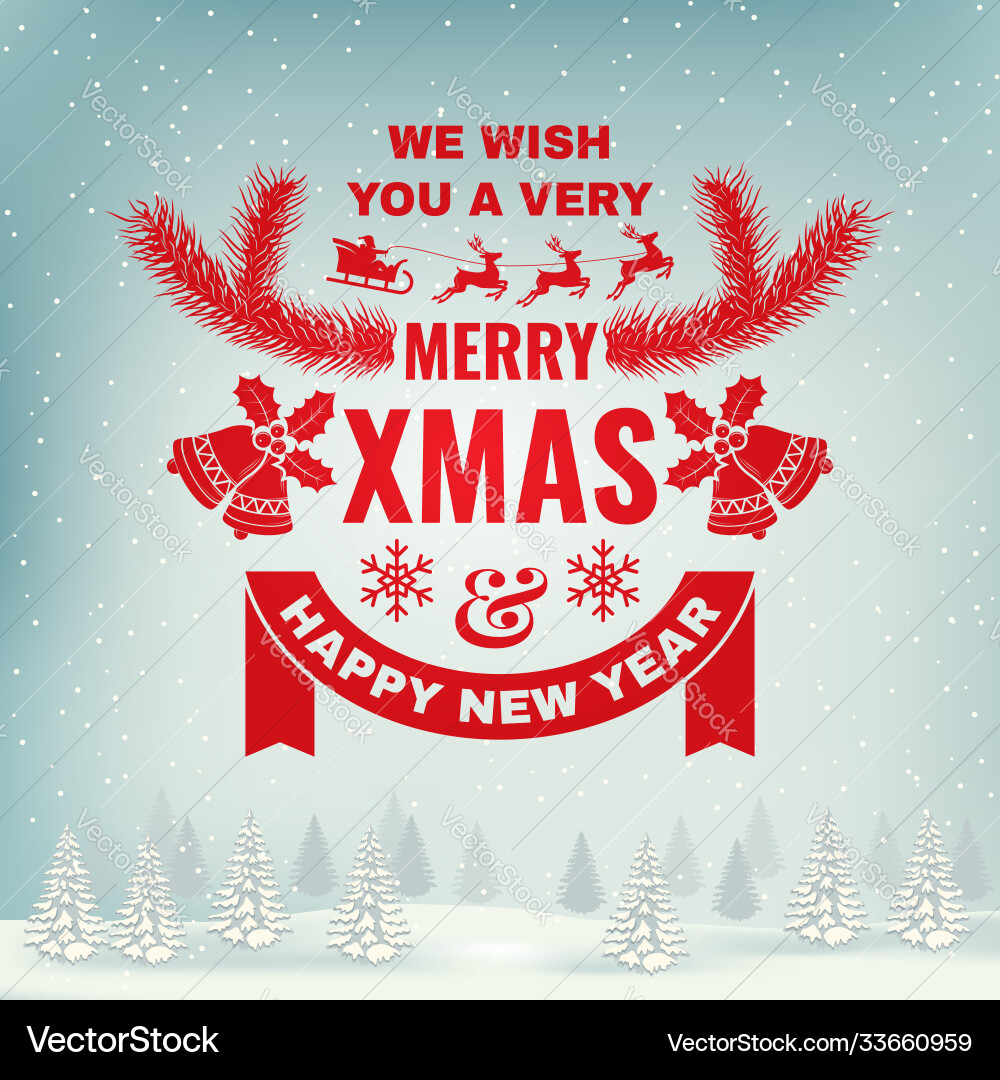 Merry christmas and happy new year stamp sticker Merry christmas and happy new year stamp sticker vector image