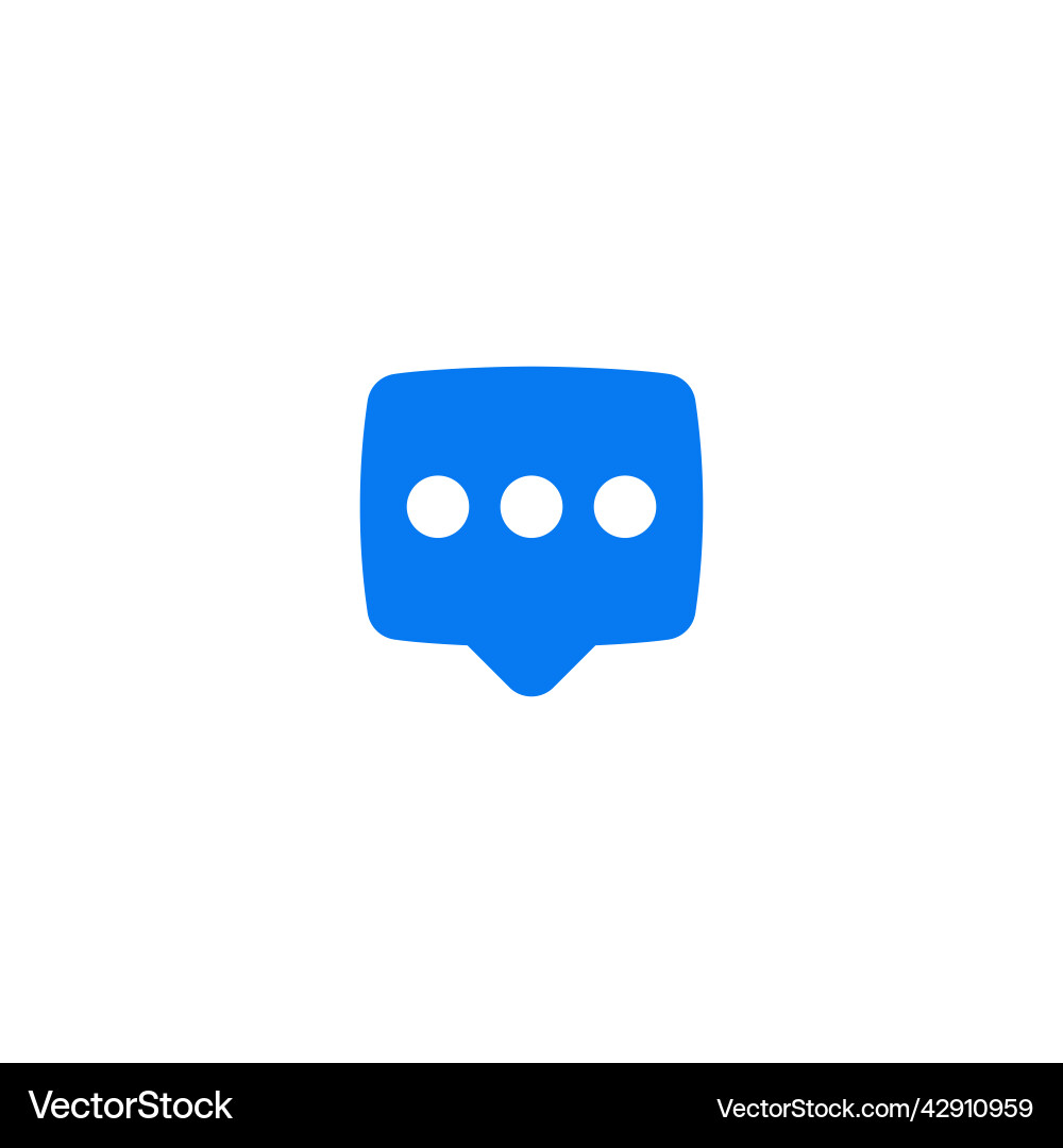 Message flat line icon linear style sign vector image