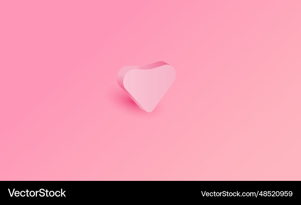 Pink heart gradient background for display Pink heart gradient background for display vector image