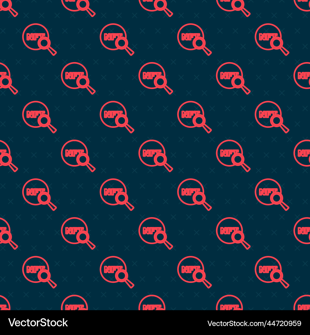 Red line search nft icon isolated seamless pattern vector image