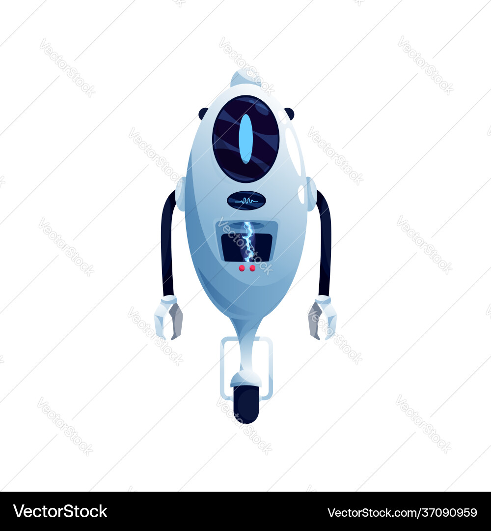 Robot on one wheel isolated automation machine Robot on one wheel isolated automation machine Vector Image