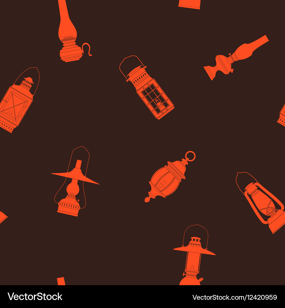 Seamless pattern with lanterns vector image