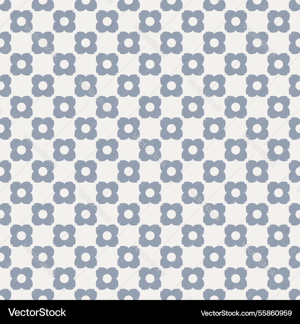 Simple geometric floral seamless pattern small Vector Image