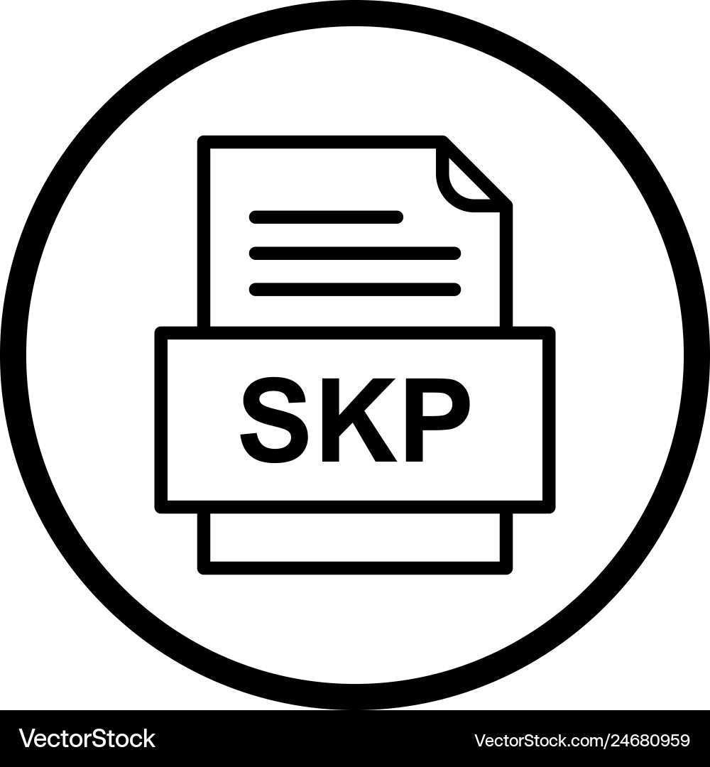 Skp file document icon vector image