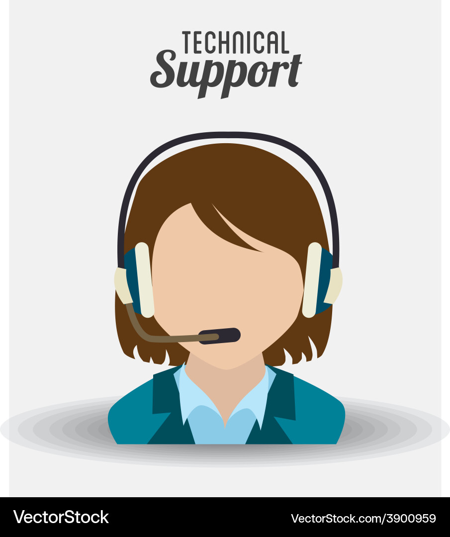 Technical support design vector image