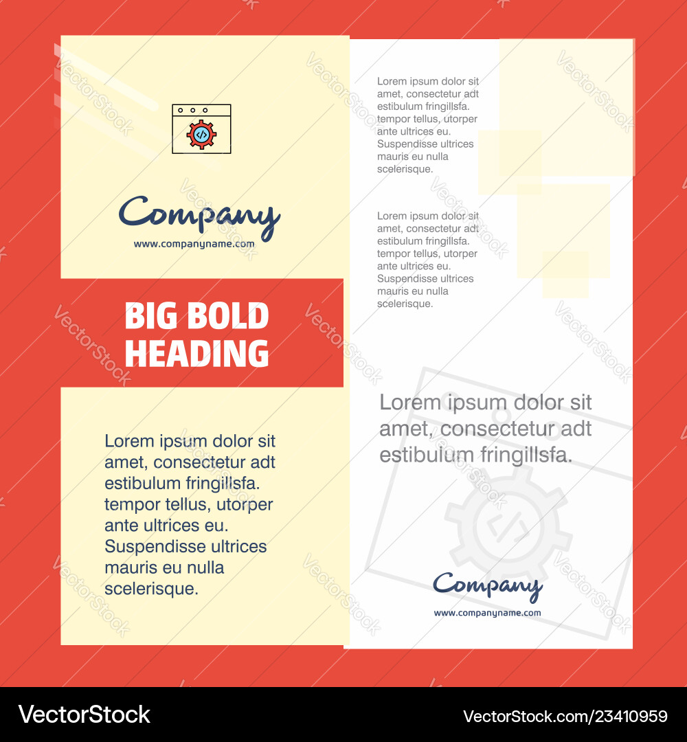 Website programming company brochure title page Website programming company brochure title page vector image