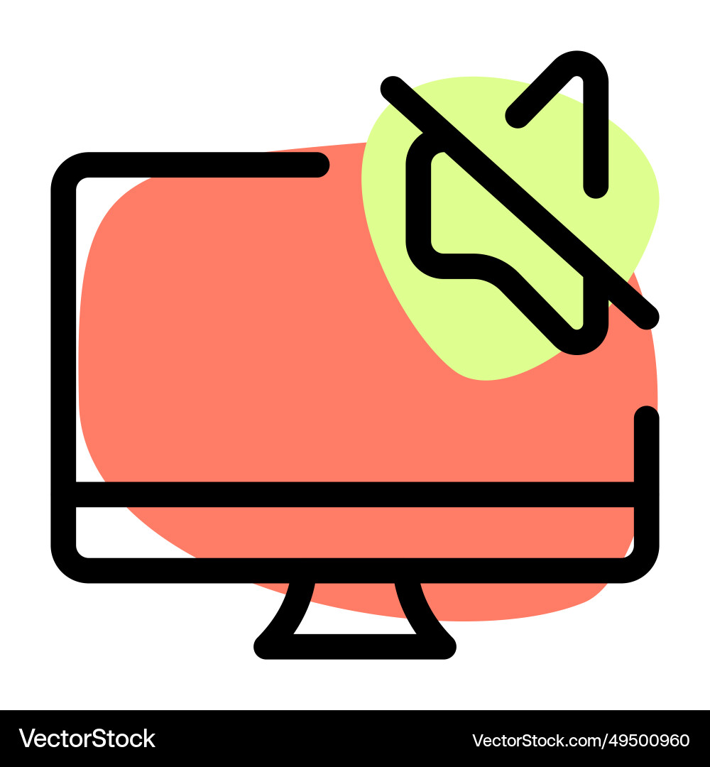 Audio device not installed in desktop vector image