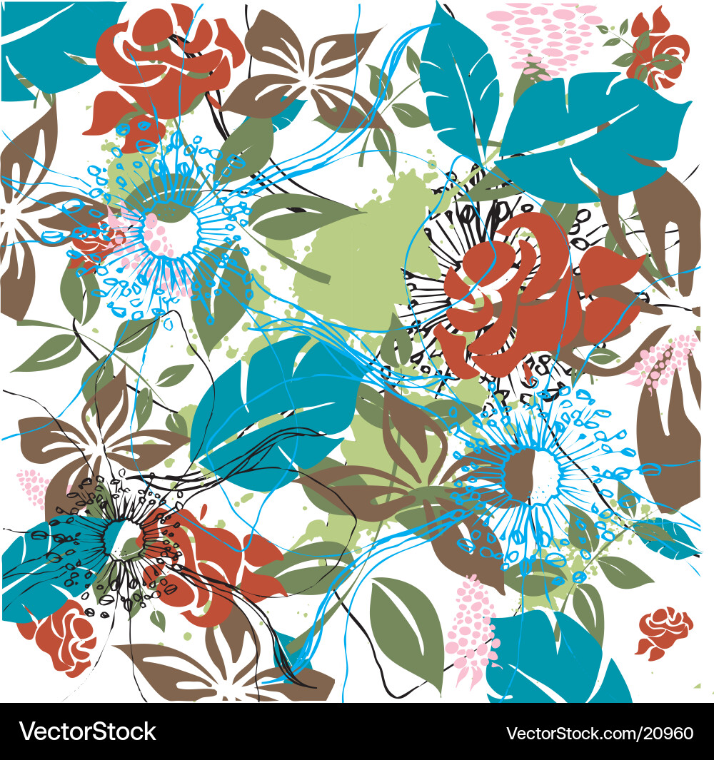 Botanical Bloom Vector Image