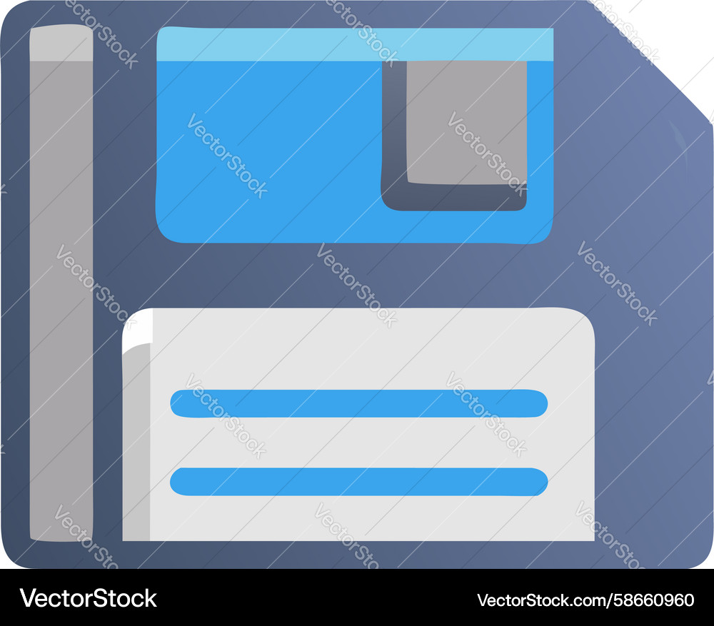 Classic floppy disk save icon design generative ai Vector Image