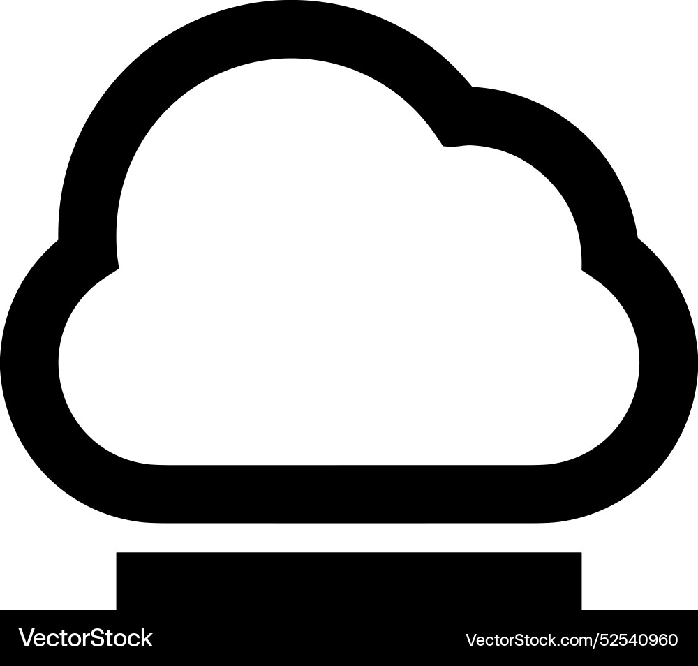 Cloud storage icon symbol image of the hosting Vector Image
