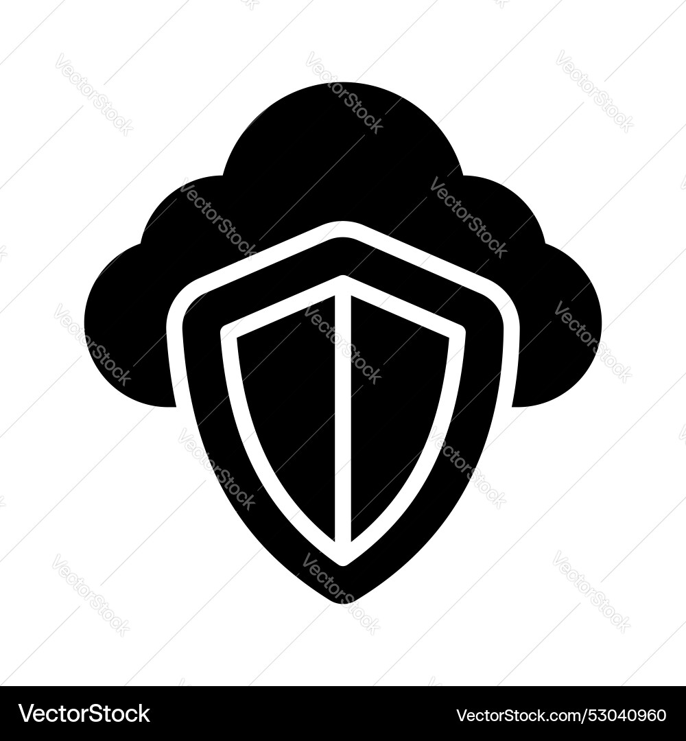 Cloud technology security form of a internet data Vector Image
