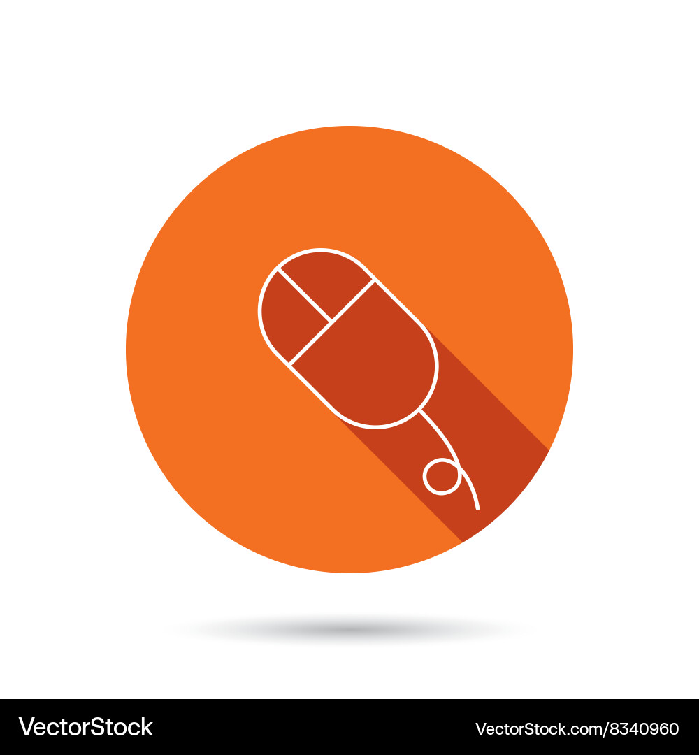 Computer mouse icon pc control device sign Vector Image