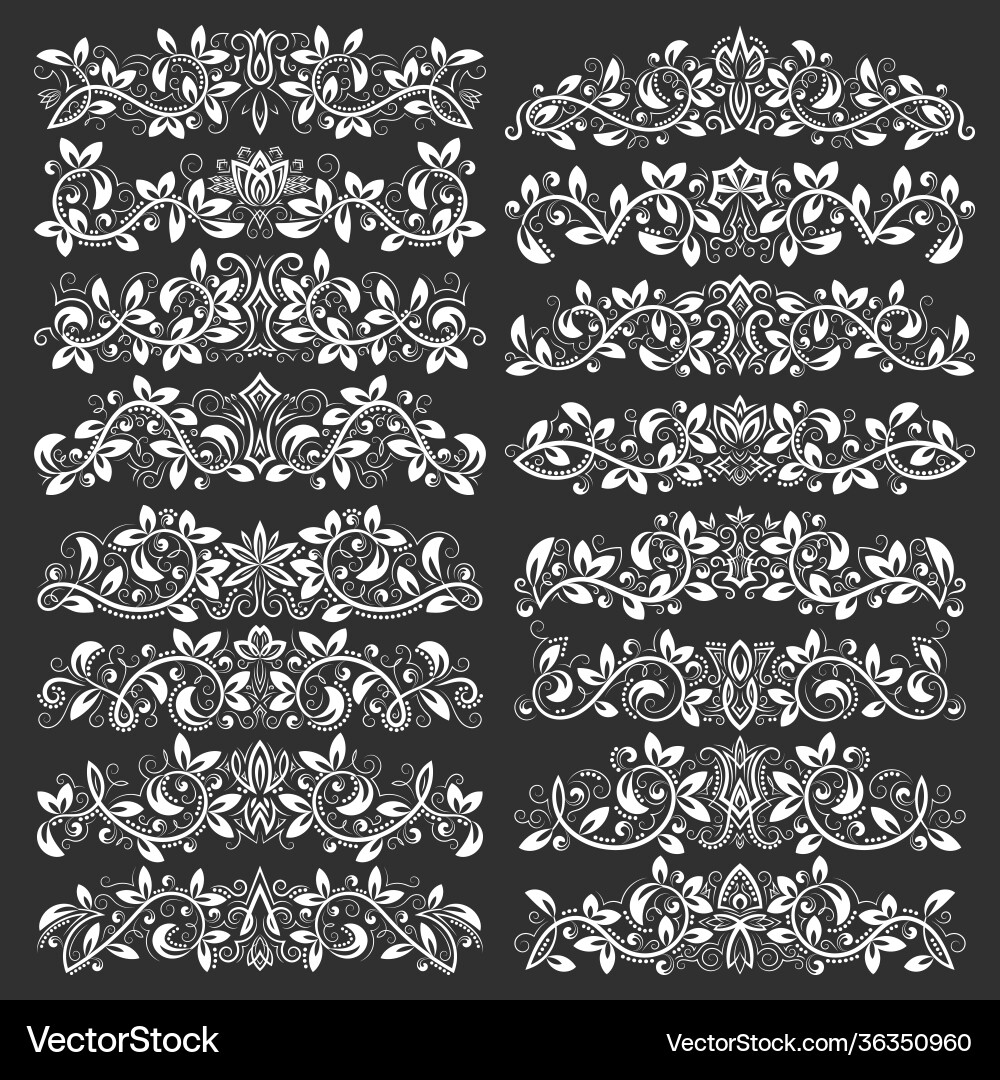 Design ornamental elements vintage headline Design ornamental elements vintage headline vector image
