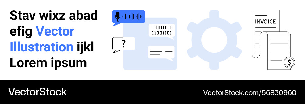 Digital communication data processing Digital communication data processing Vector Image