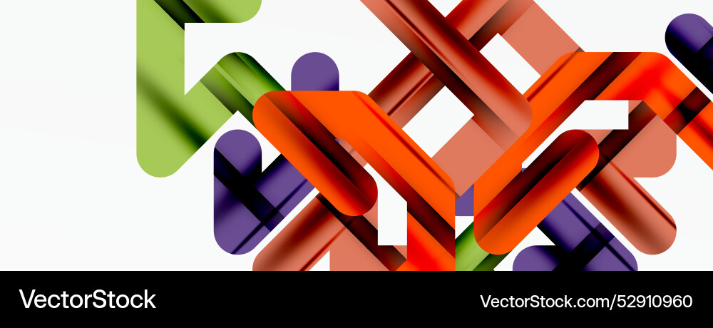 Dynamic colorful lines minimal abstract background Vector Image