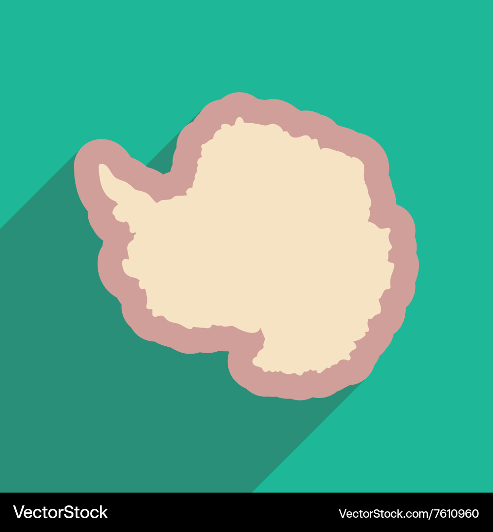 Flat web icon with long shadow map arctic Vector Image