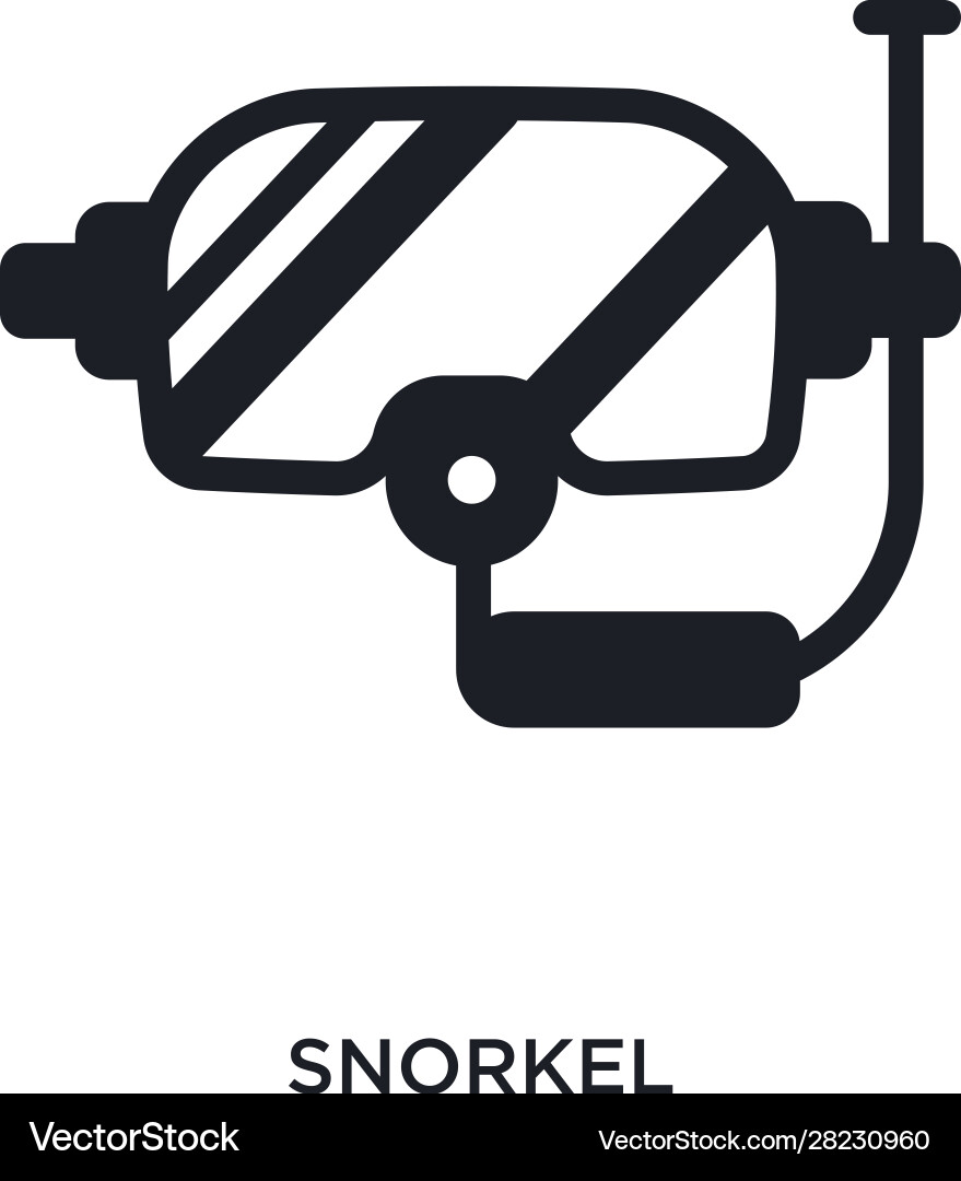 Snorkel isolated icon simple element from Vector Image