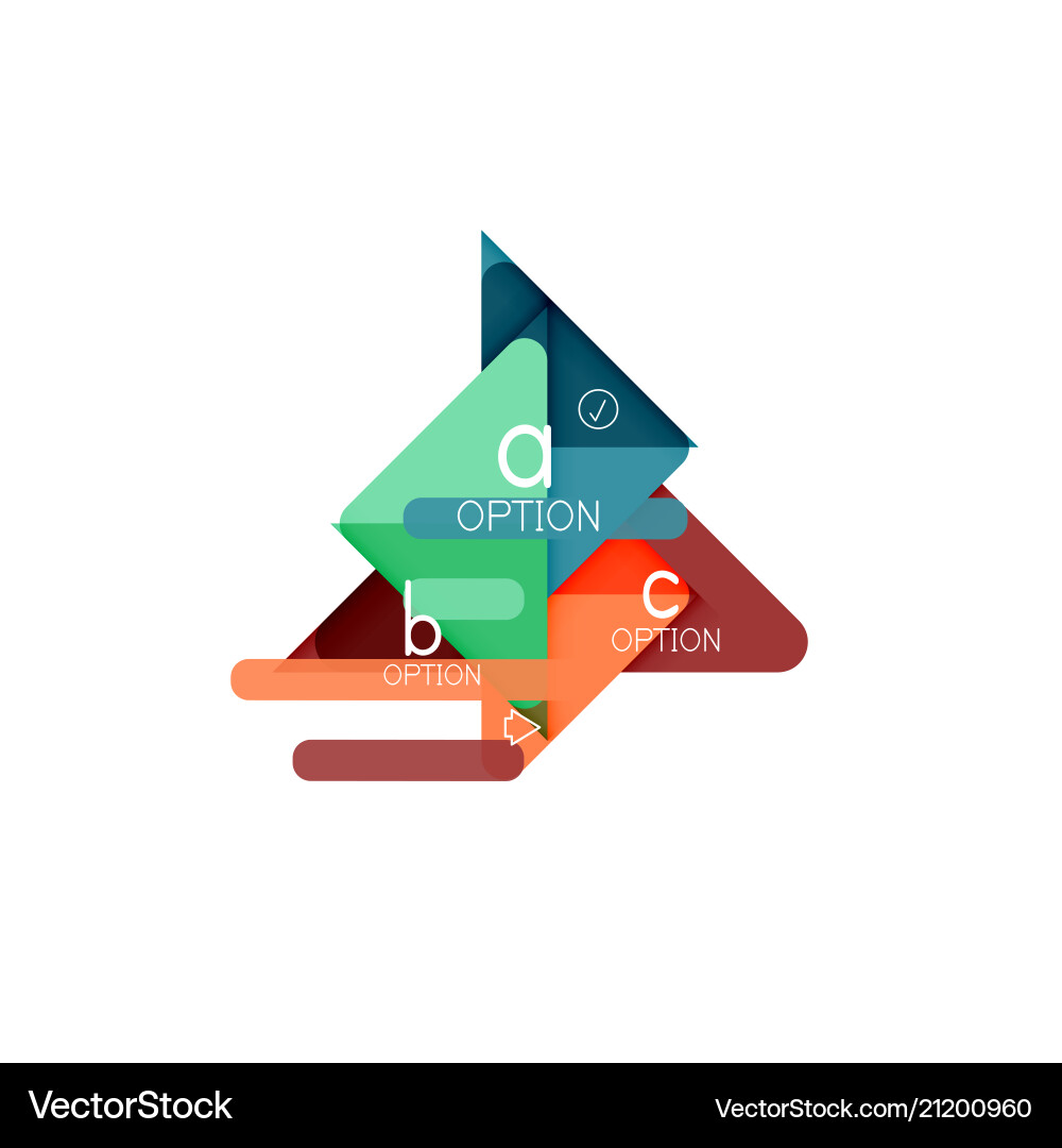 Triangle data visualization design option Triangle data visualization design option Vector Image