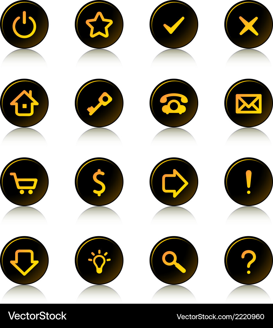 Web buttons vector image