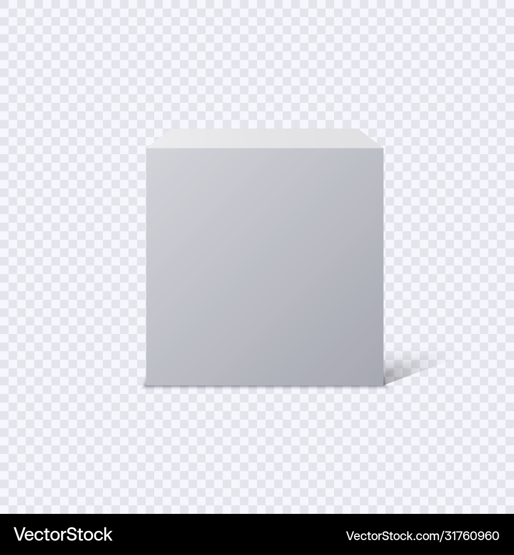 White cube isolated on transparent background White cube isolated on transparent background Vector Image