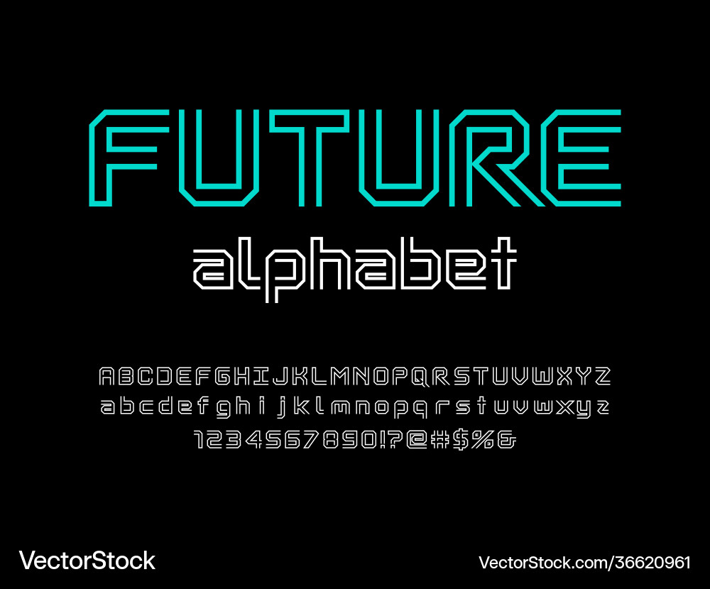 Abstract font vector image