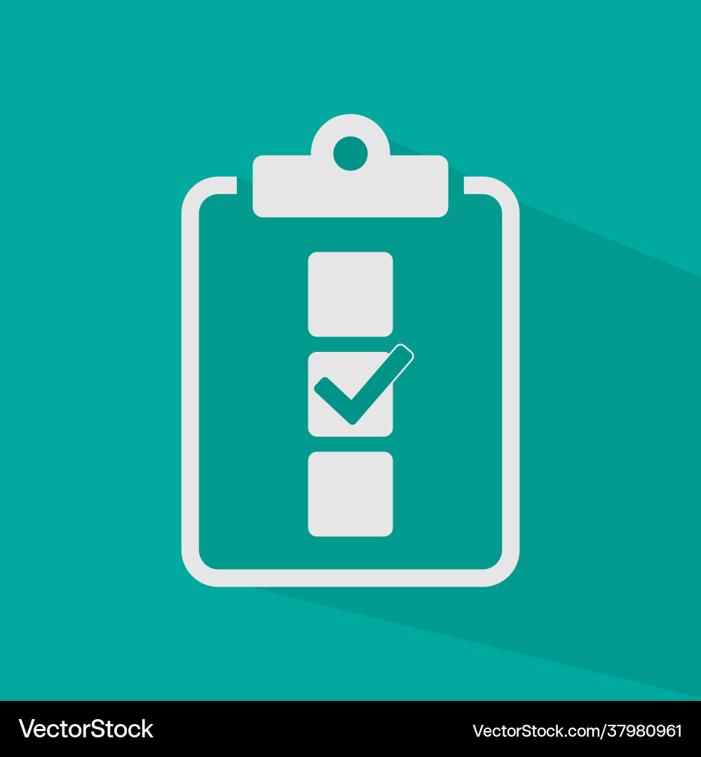 Clipboard with check mark icon voting sheeticon Clipboard with check mark icon voting sheeticon vector image