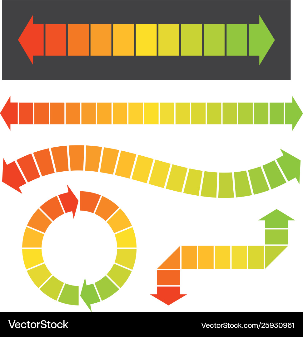 Colorful Arrow Graph Elements vector image