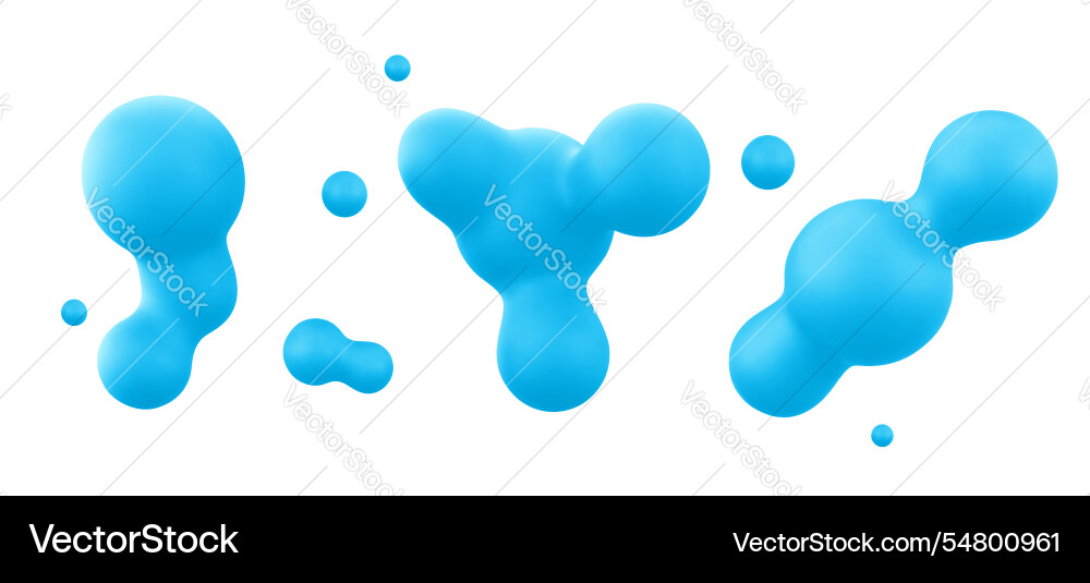 Dynamic Blue Blob Shapes vector image