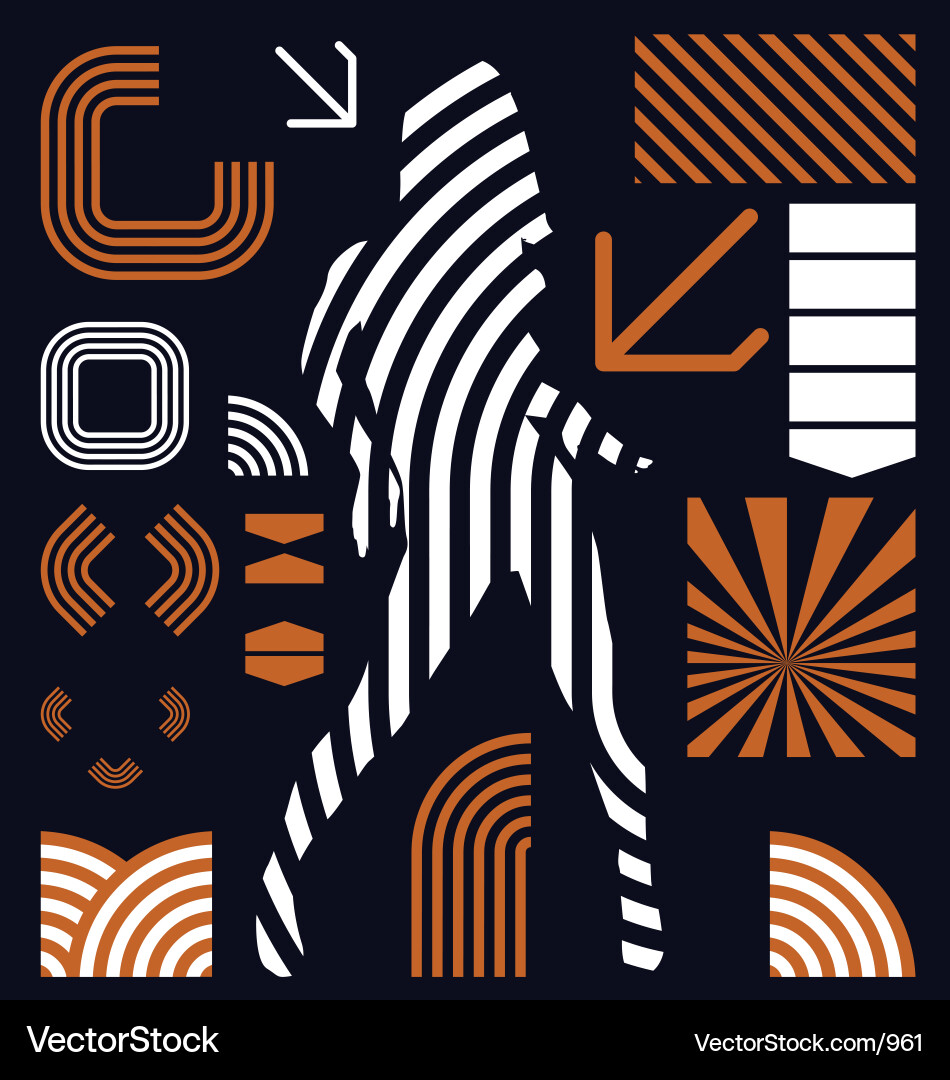 Dynamic Strip Pattern vector image