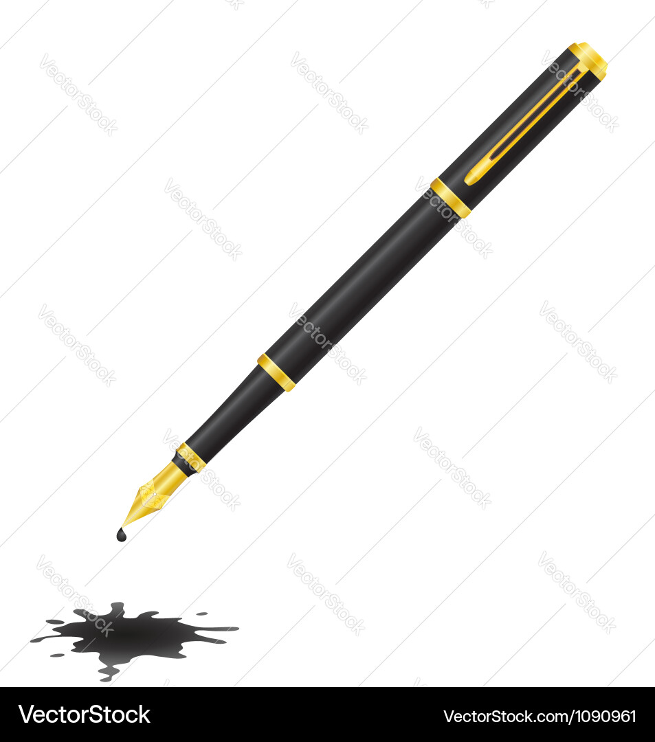 Ink pen 03 Royalty Free Vector Image - VectorStock