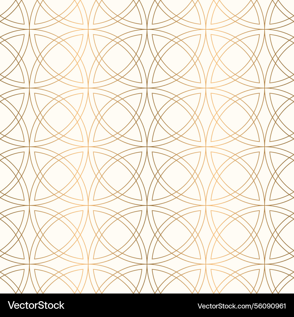Intersect circle line seamless pattern vector image