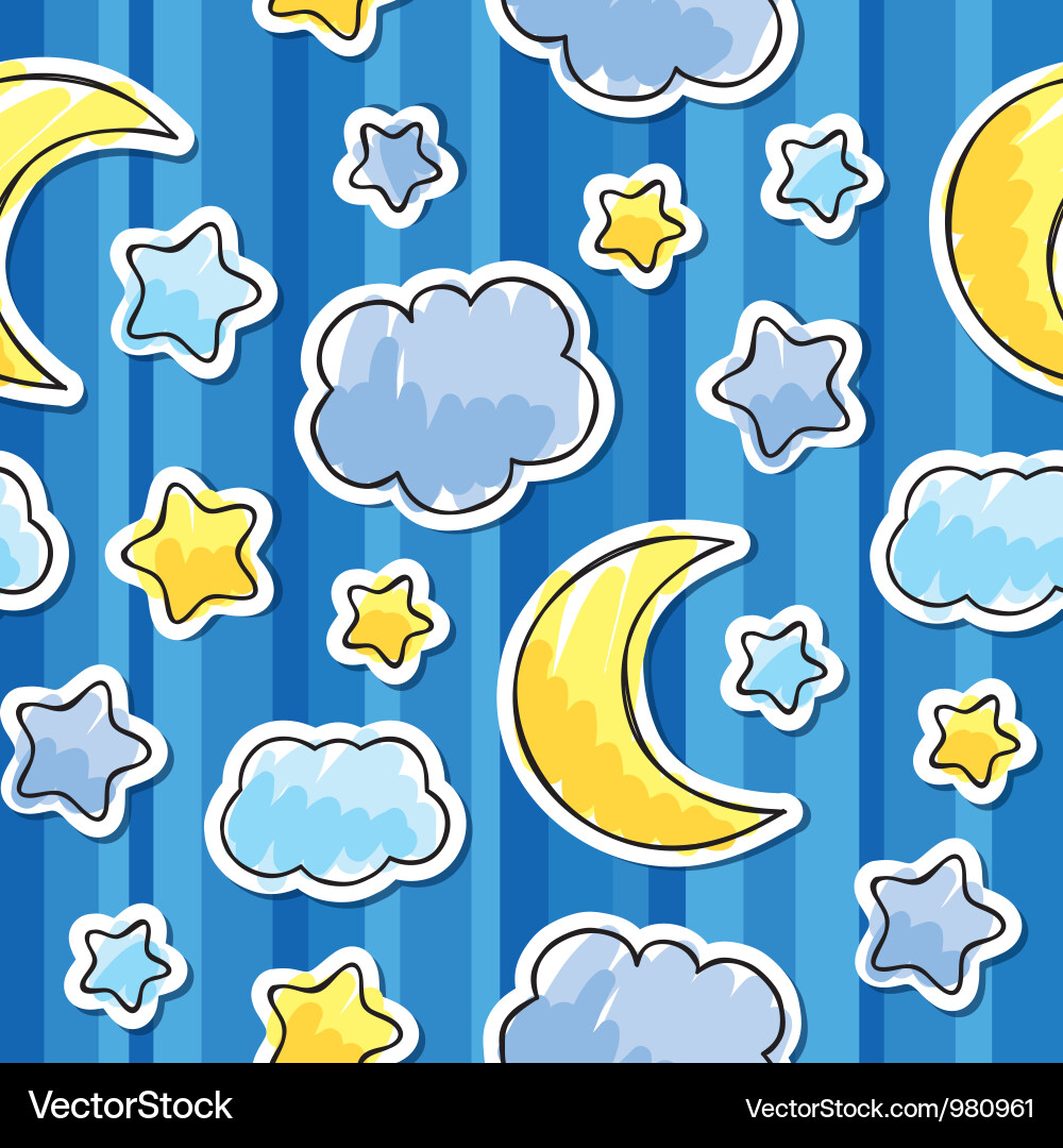 Night Sky Pattern Vector Image