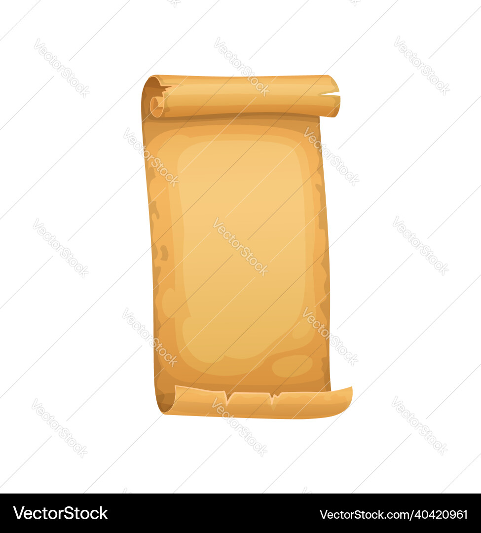 Old parchment scroll ancient papyrus treasure map Vector Image