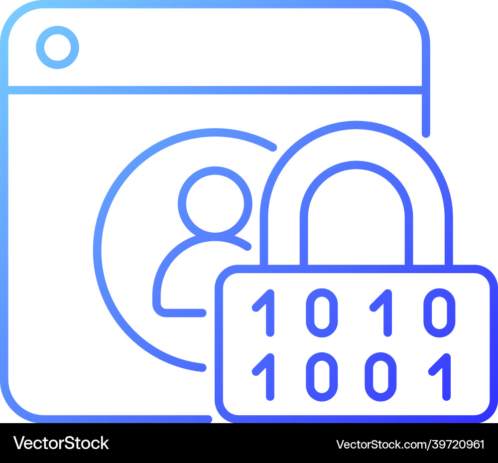 Password Encryption Icon - Gradient Vector Image