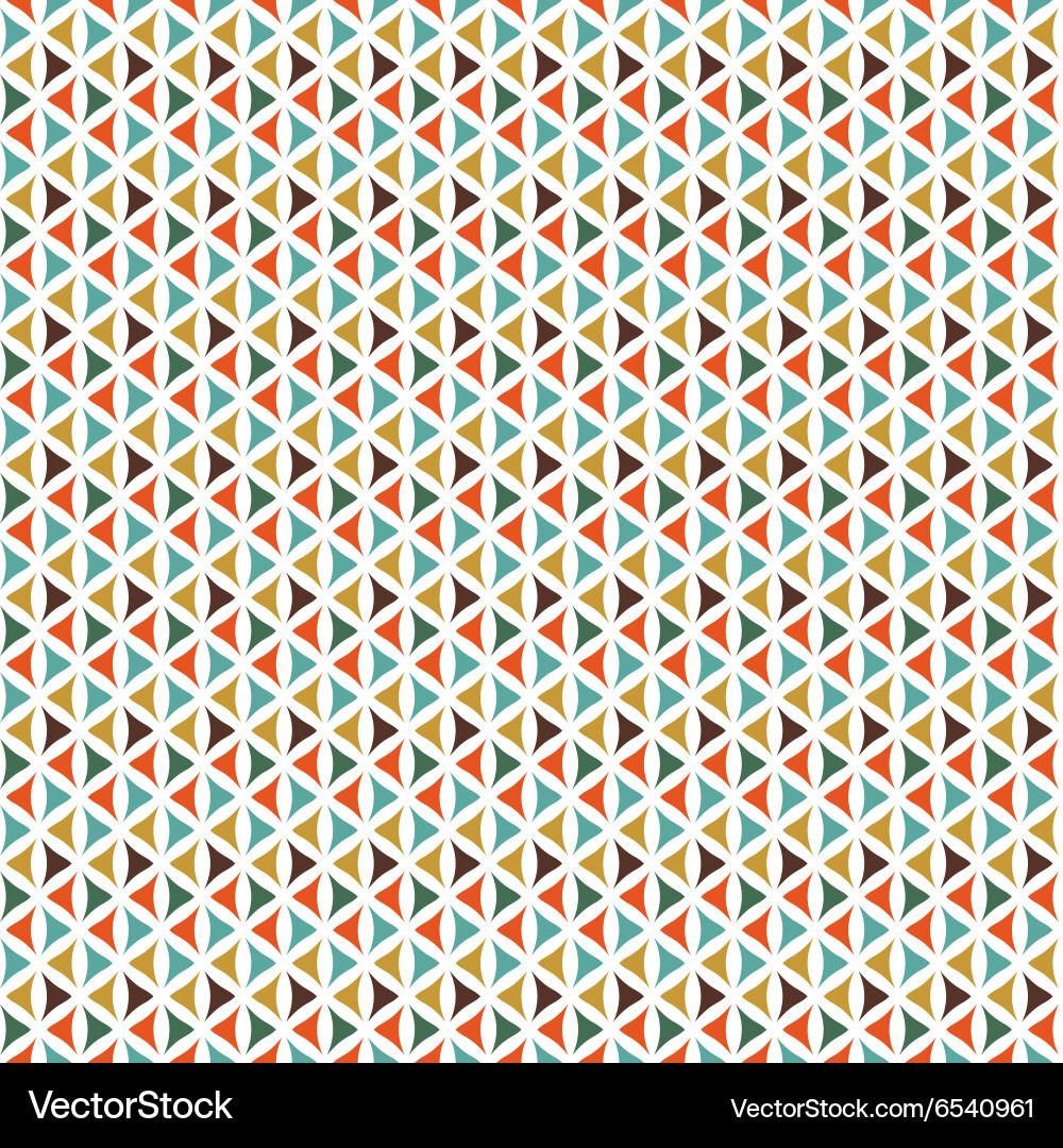 Retro Geometric Triangle Pattern vector image