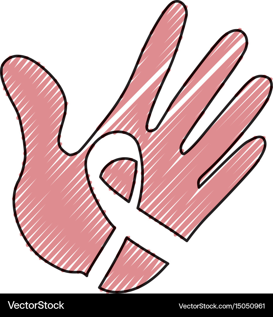 Ribbon cancer symbol Royalty Free Vector Image