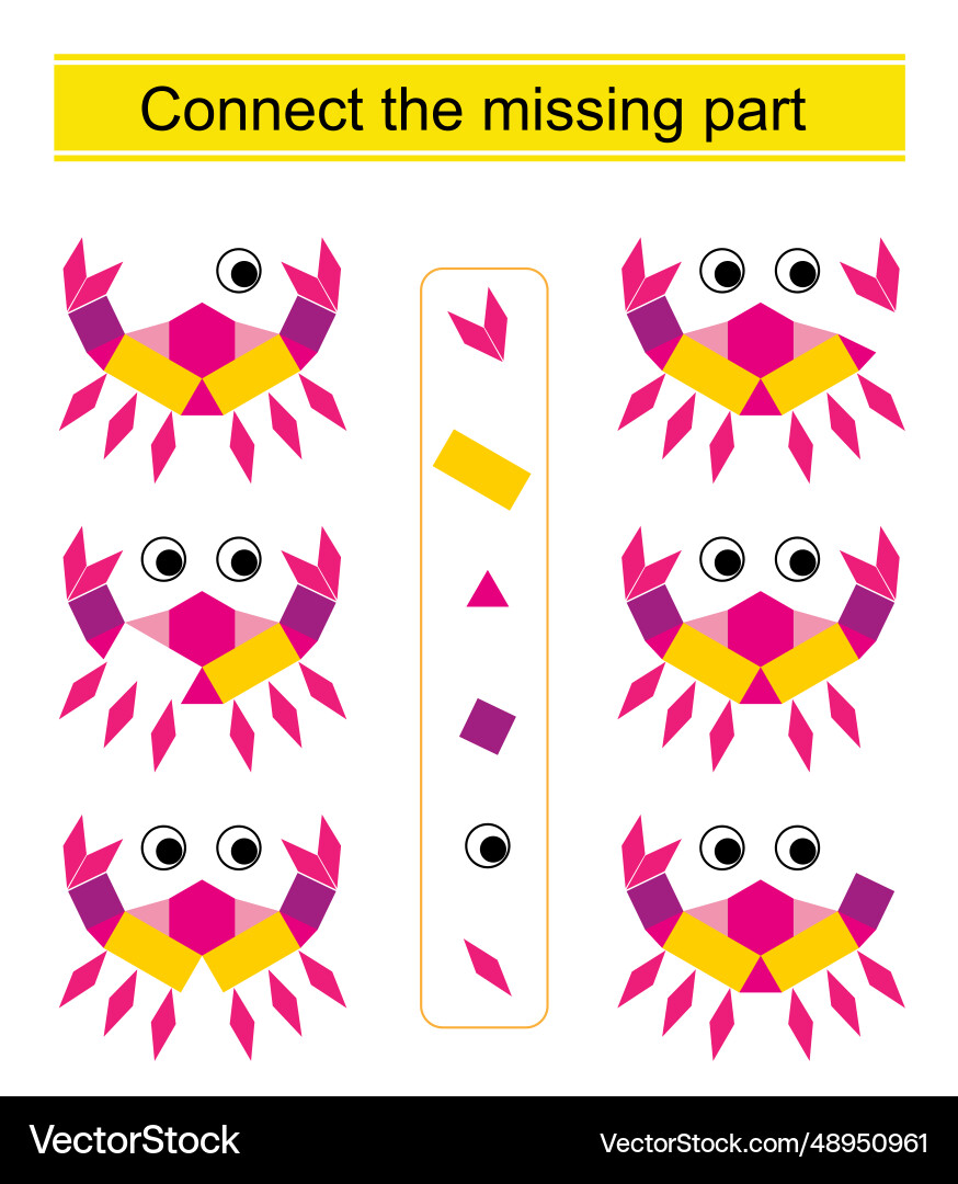Task for the development of attention and logic Vector Image