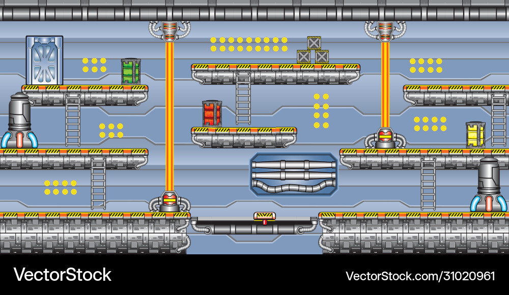 Tile set platform for game 15 Tile set platform for game 15 vector image