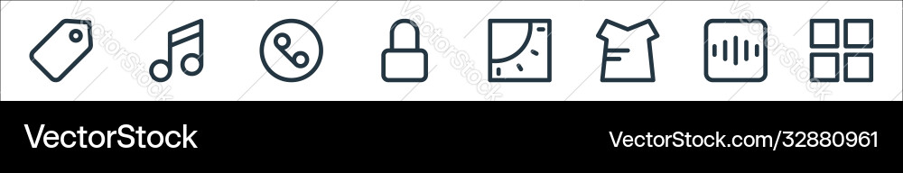 User interface line icons linear set quality User interface line icons linear set quality vector image