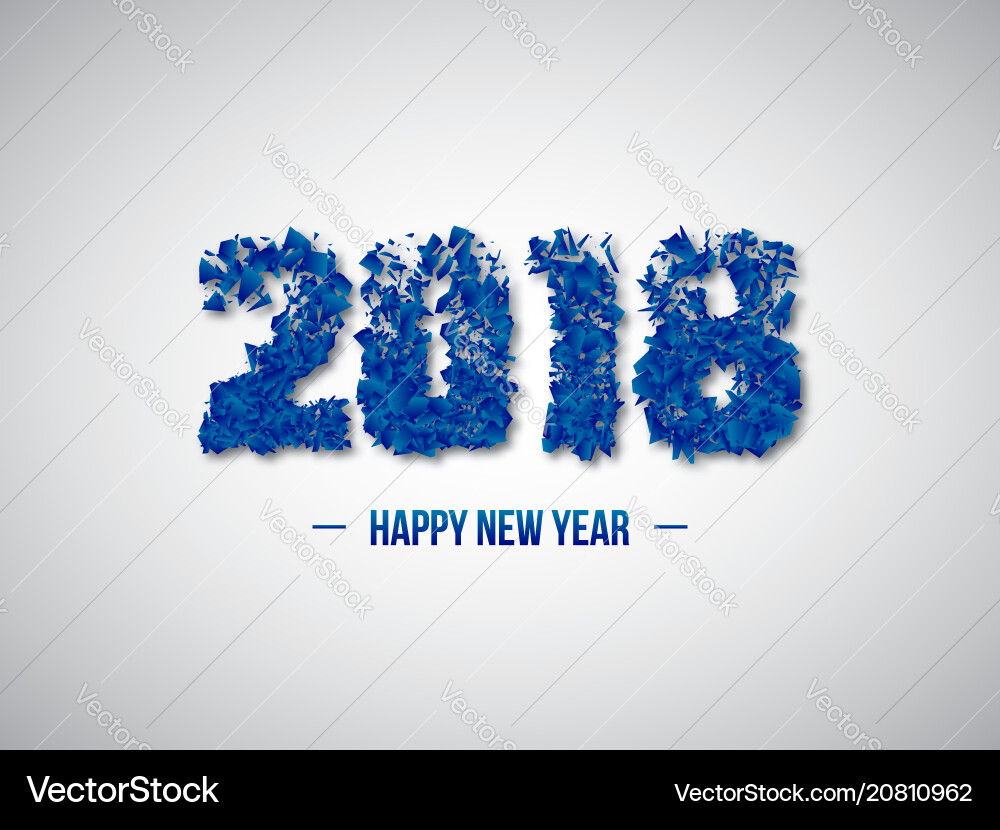 2018 abstract numeric new year concept 2018 abstract numeric new year concept vector image
