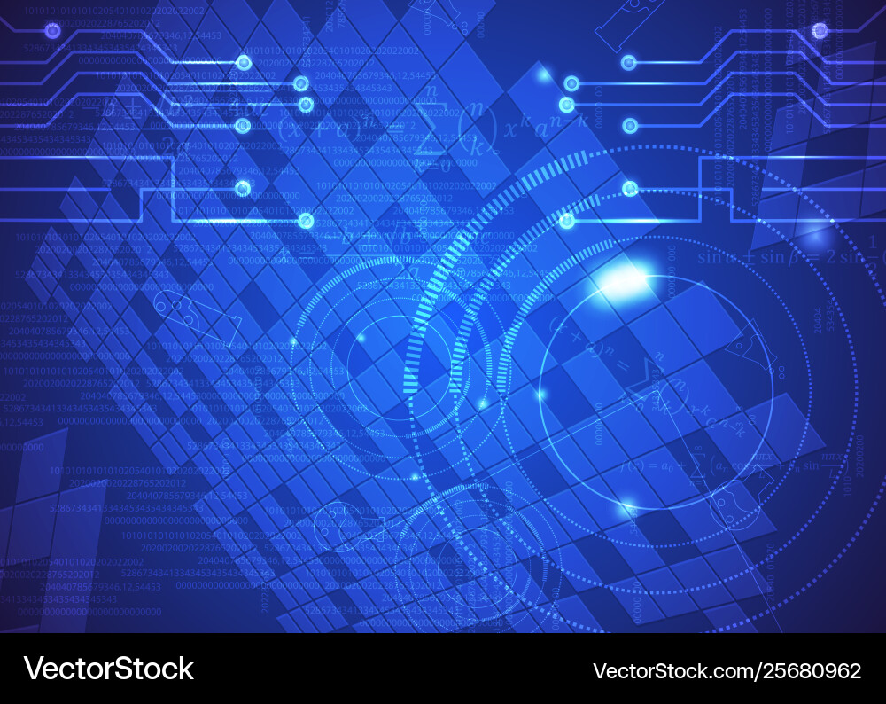 Abstract background 25 formulas code vector image