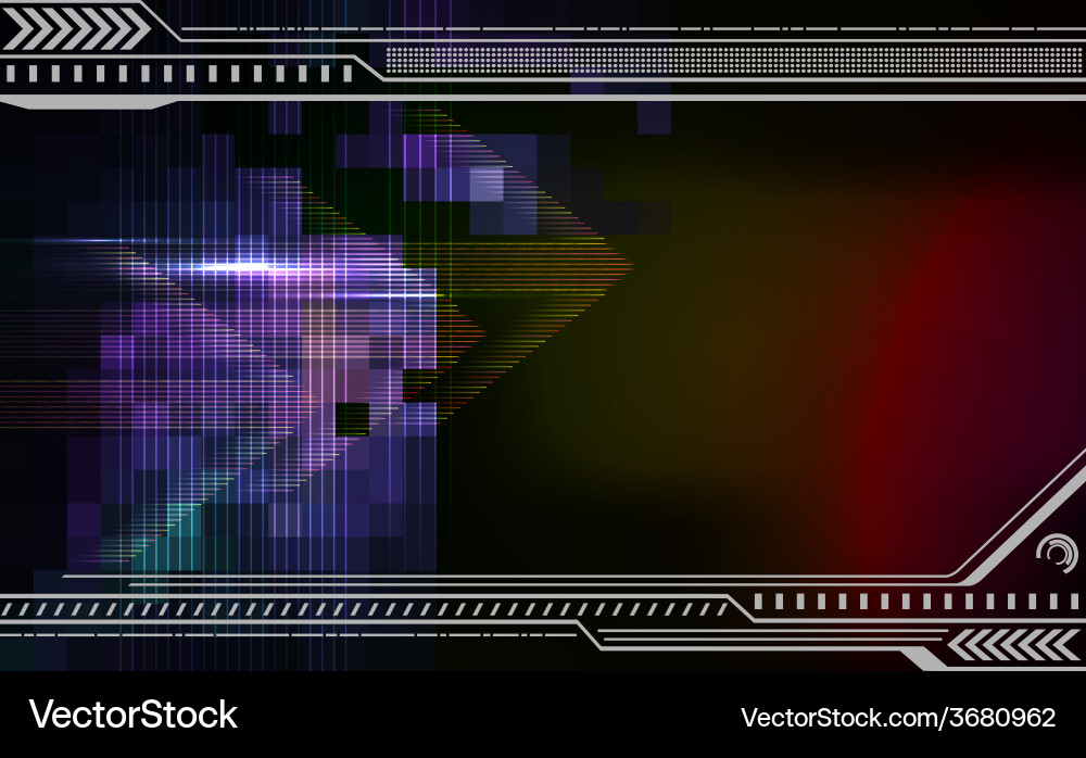 Abstract techno background with arrows vector image