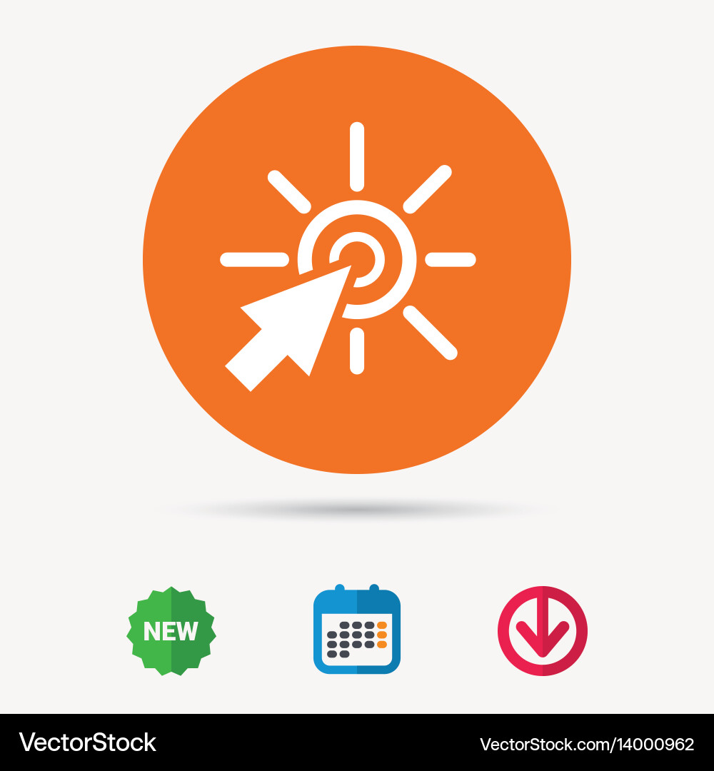 Click icon computer mouse cursor sign vector image