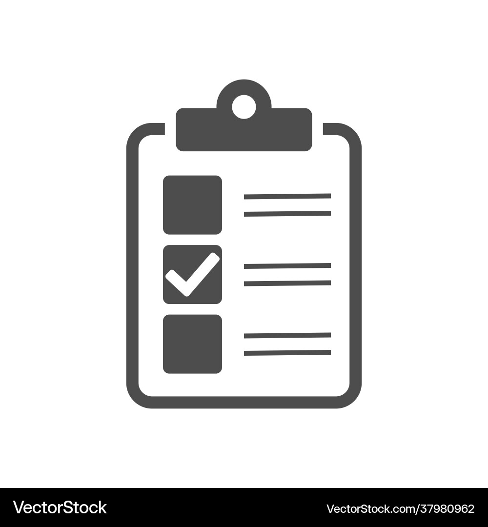 Clipboard with check mark icon voting sheeticon Clipboard with check mark icon voting sheeticon vector image