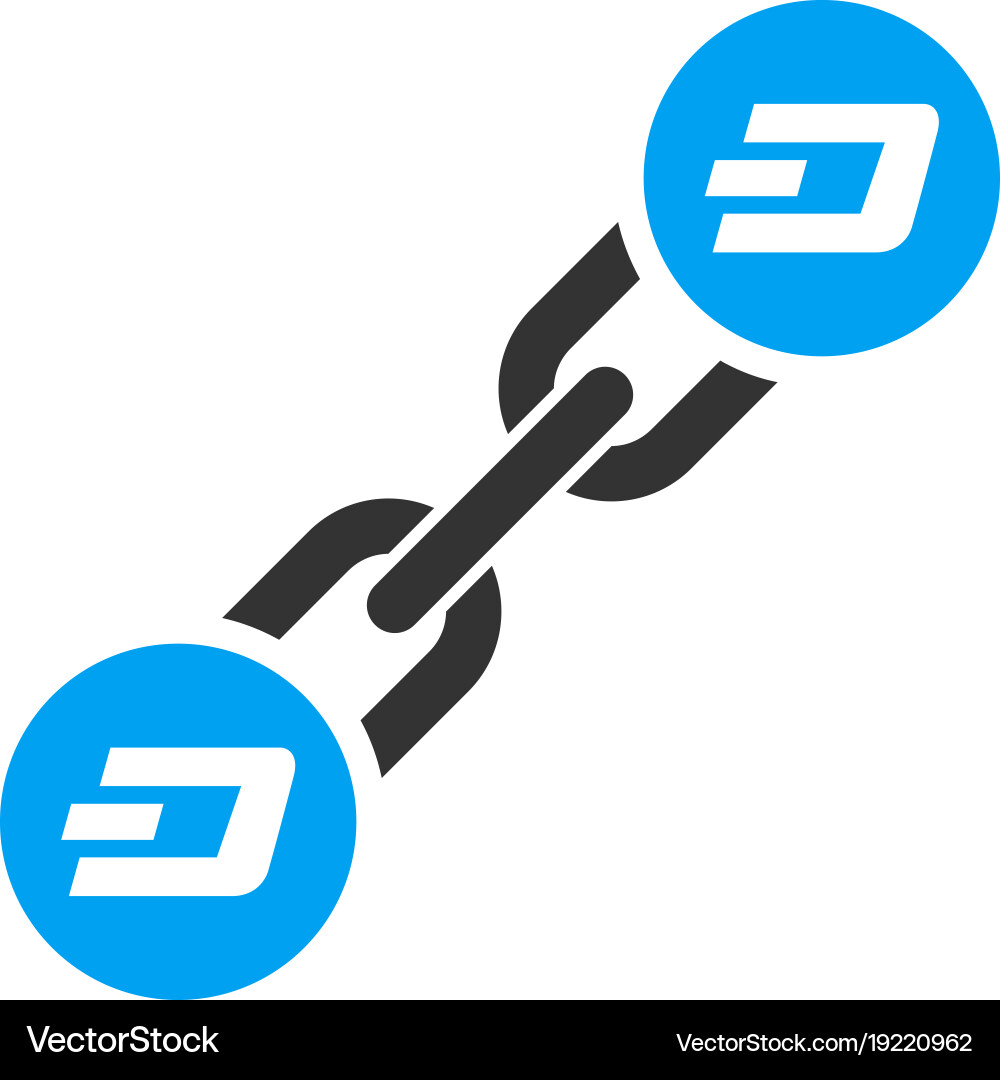 Dash blockchain flat icon vector image