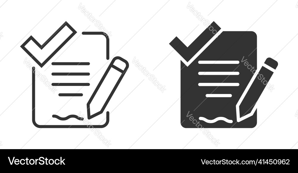 Document checklist icon in flat style report Document checklist icon in flat style report vector image